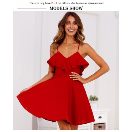 sexy red summer dress